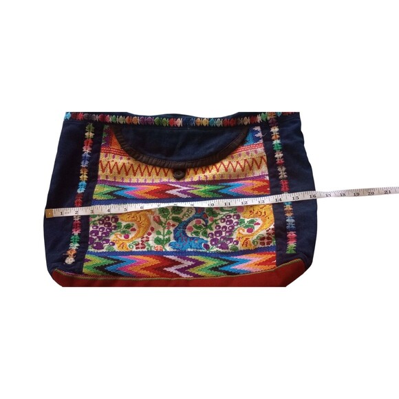 Cross Body Embroidered Tapestry Boho Purse Handbag Large - Picture 3 of 3